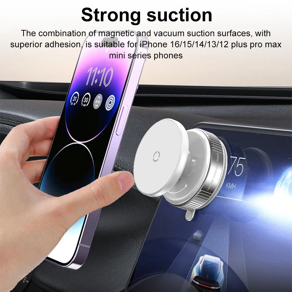 For Magsafe Intelligent Car Mount 360° Rotation Magnetic Vacuum Adsorption Suction Cup Bracket Car Magnetic Holder for iPhone