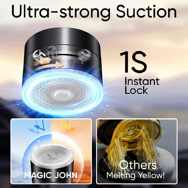 Multifunct Suction Cup Bracket Foldable Retractable Lazy Vacuum Cleaner Double-sided Magnetic Mobile Phone Holder Car Accessorie