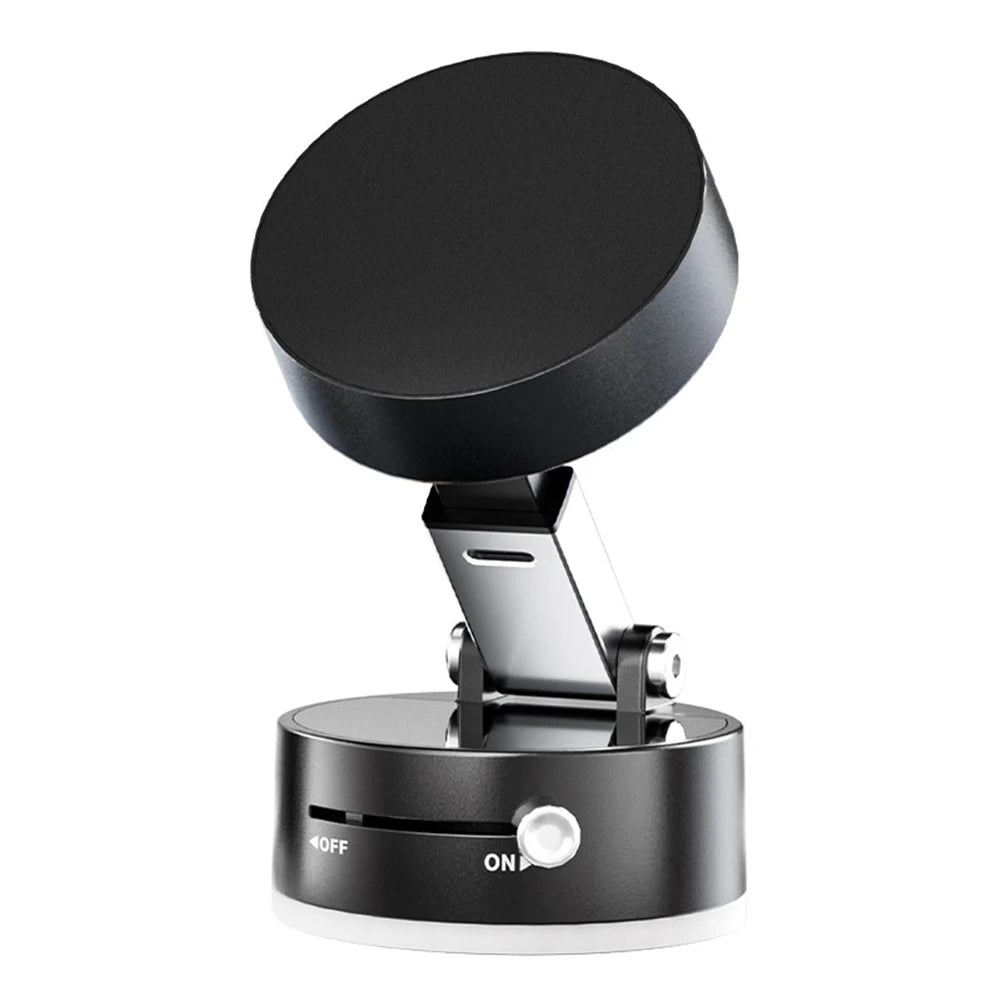 Foldable Car Phone Holder Vacuum Double-sided Magnetic Dashboard GPS Stand for Magsafe iPhone 16-12 Pro Max Samsung Xiaomi Mount