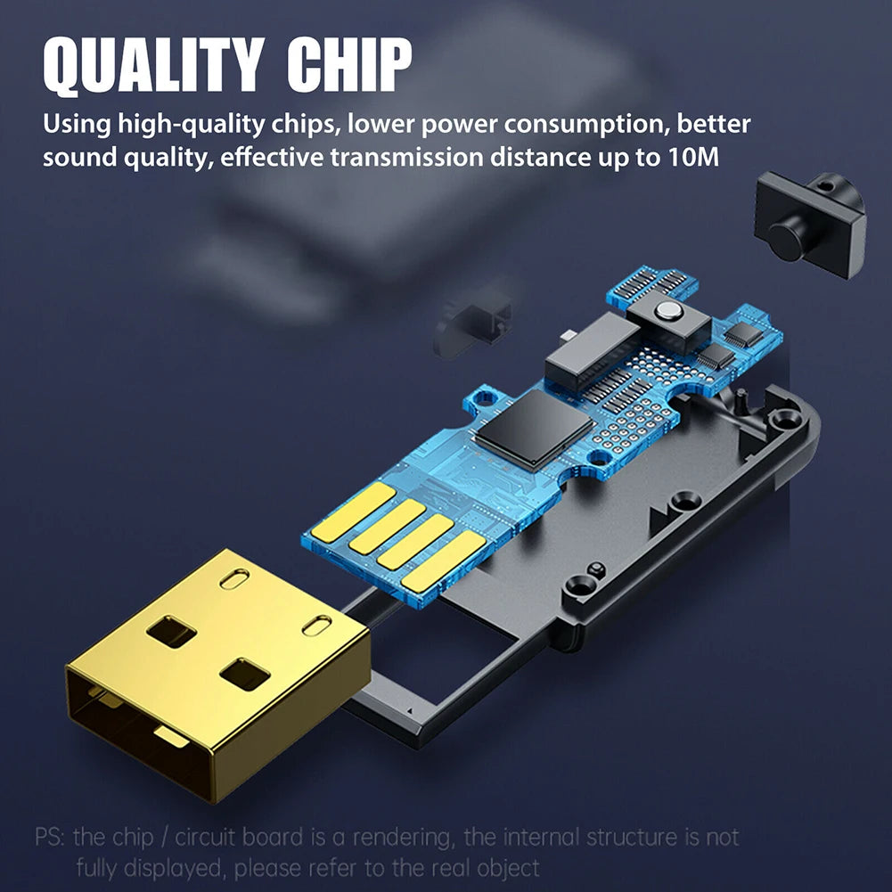 C11 Car Bluetooth-compatible 5.0 Transmitter Receiver Car Audio Aux Hands-free Call Two-in-one Audio Adapter For Pc Tv Car