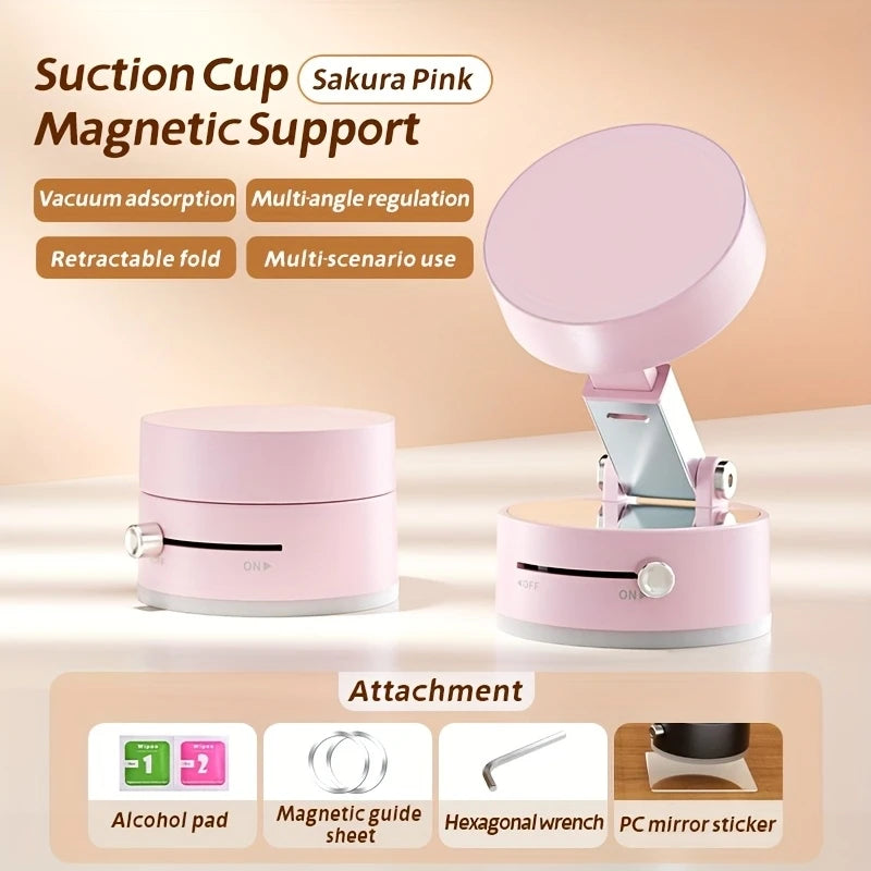 Double Sided Suction Cup Magnetic Phone Holder Lazy Multi-funct Foldable Storage Holder Vacuum Suction Phone Holder Dropshipping