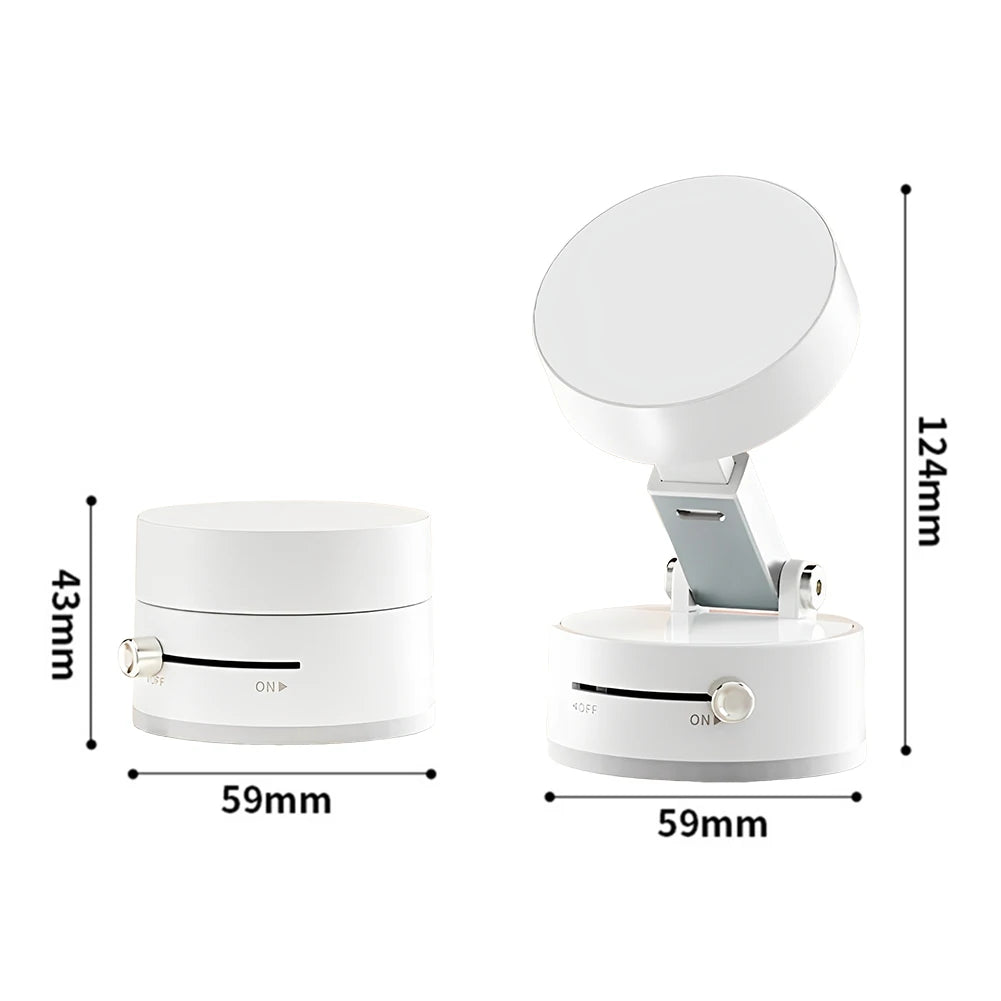 Foldable Magnetic Vacuum Car Phone Holder Foldable Suction Cup with Suction Cup Hands-Free Navigation for iPhone 16 15 Samsung