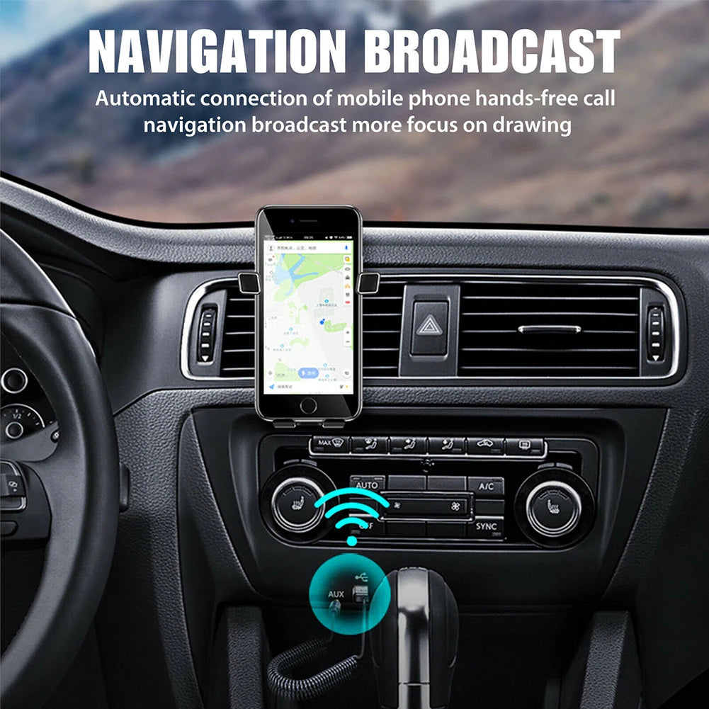 C11 Car Bluetooth-compatible 5.0 Transmitter Receiver Car Audio Aux Hands-free Call Two-in-one Audio Adapter For Pc Tv Car